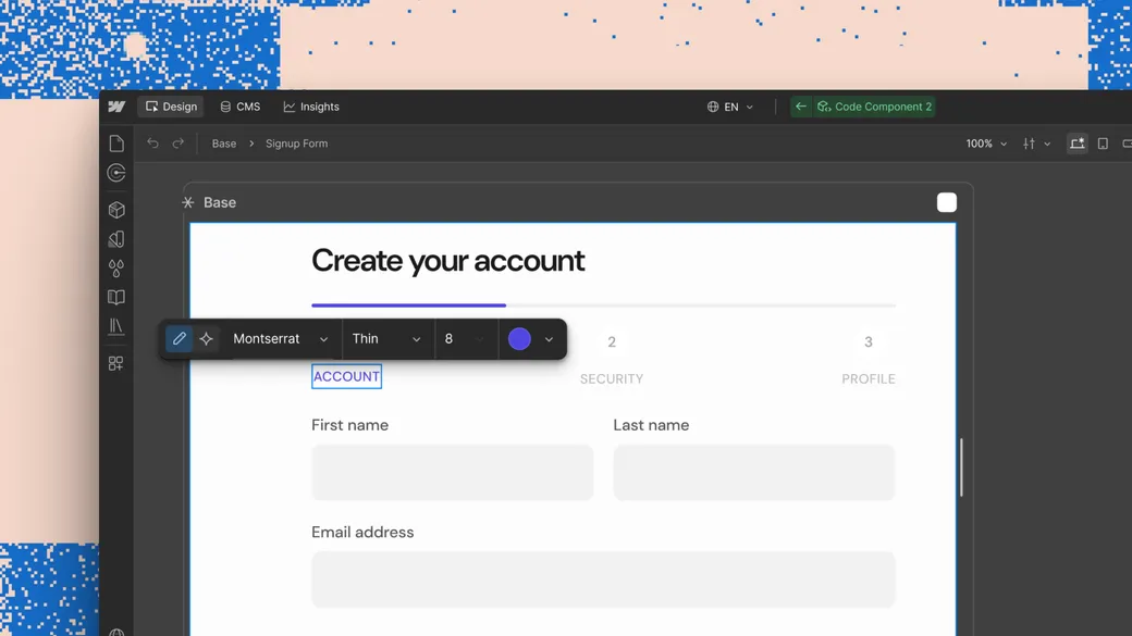 Edit AI code components visually